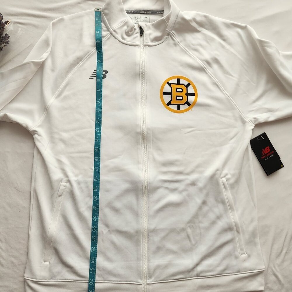 Boston Bruins 100 Centennial White Full Zip Jacket Sweatshirt - Rare - Picture 5 of 12